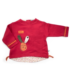 Βρεφική Μπλούζα Σενίλ Κόκκινη Paco