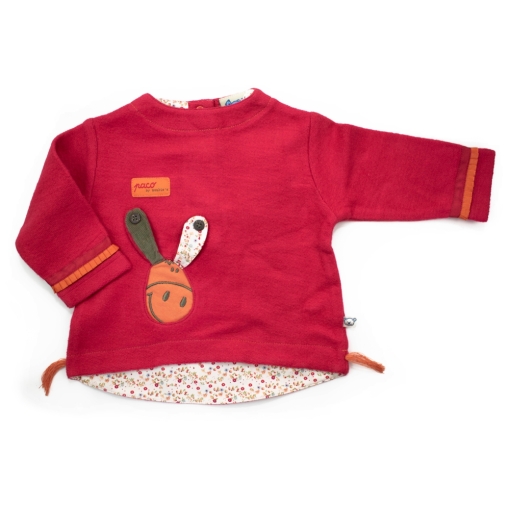 Βρεφική Μπλούζα Σενίλ Κόκκινη Paco