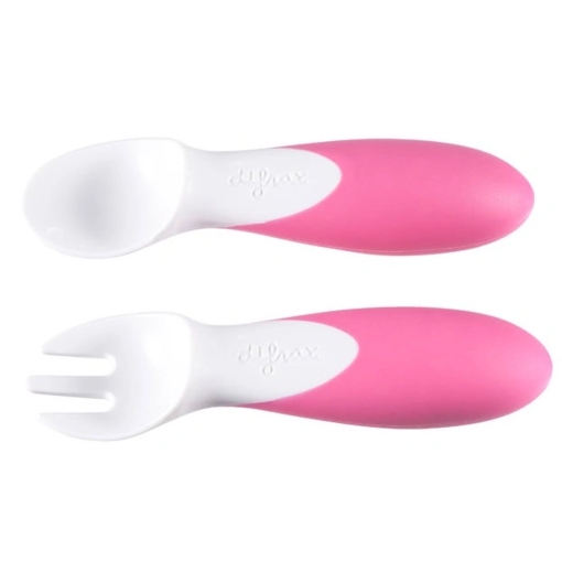 Σετ Εκπαίδευσης Κουτάλι και Πιρούνι Ροζ
