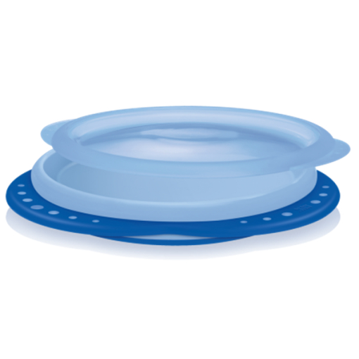 Παιδικό Πιάτο με Καπάκι Μπλε