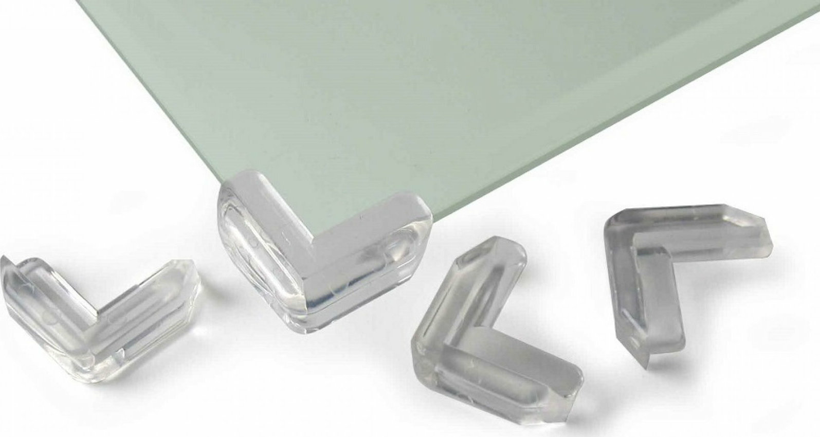 Προστατευτικά Γωνιών για Γυάλινα/Μαρμάρινα Τραπέζια 4 τεμάχια από διάφανο πλαστικό