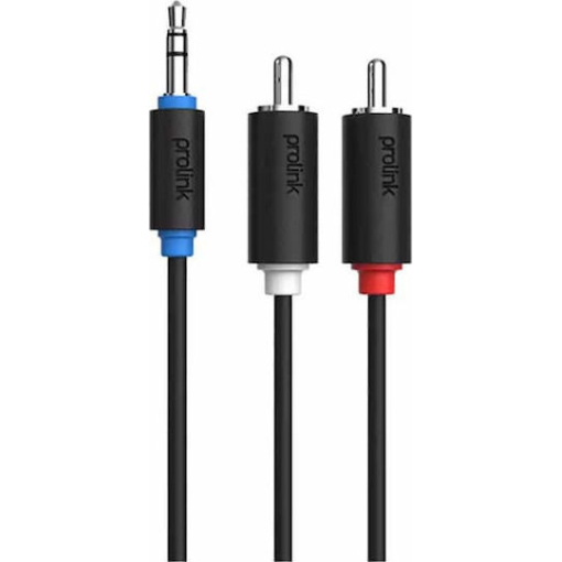 Καλώδιο 3.5mm male - RCA male Μαύρο 3m