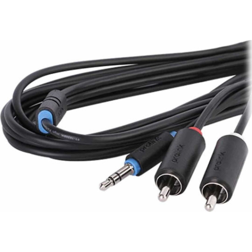 Καλώδιο 3.5mm male - RCA male Μαύρο 3m - Image 3