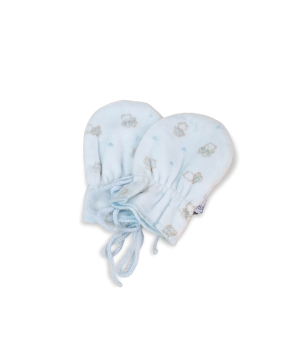 Γαντάκια Βελουτέ Νεογέννητου Σιέλ