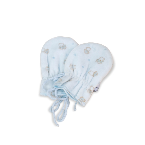 Γαντάκια Βελουτέ Νεογέννητου Σιέλ